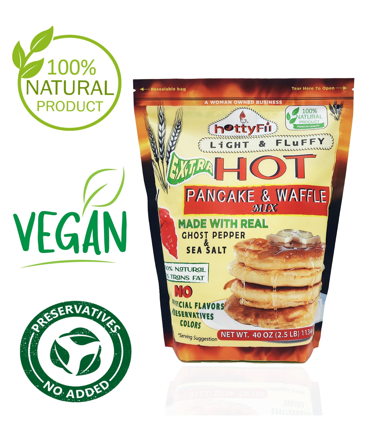 Extra Hot Pancake and Waffle Mix 40 OZ (PACK OF 6)