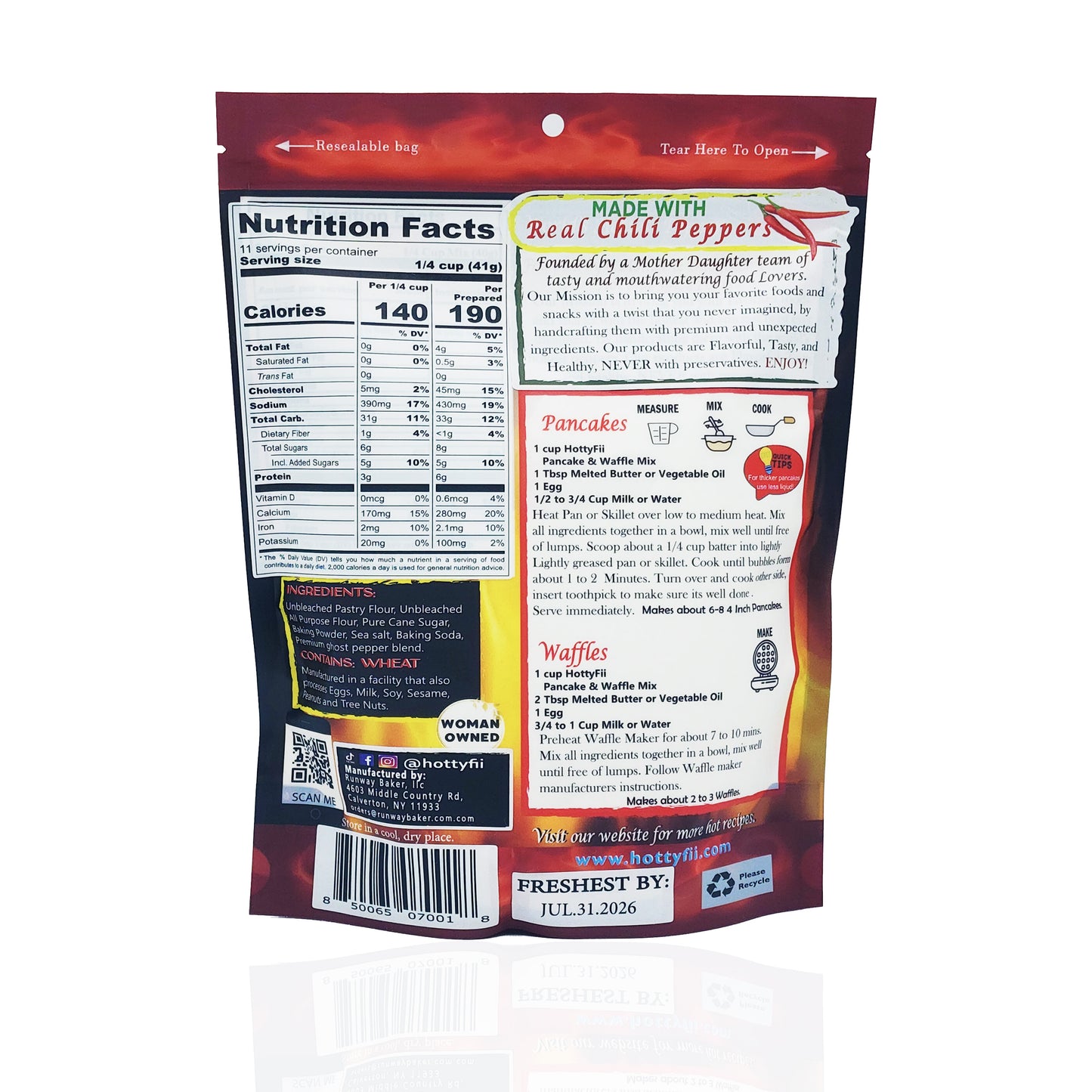 Hot Pancake and Waffle Mix 16 OZ (PACK OF 12)