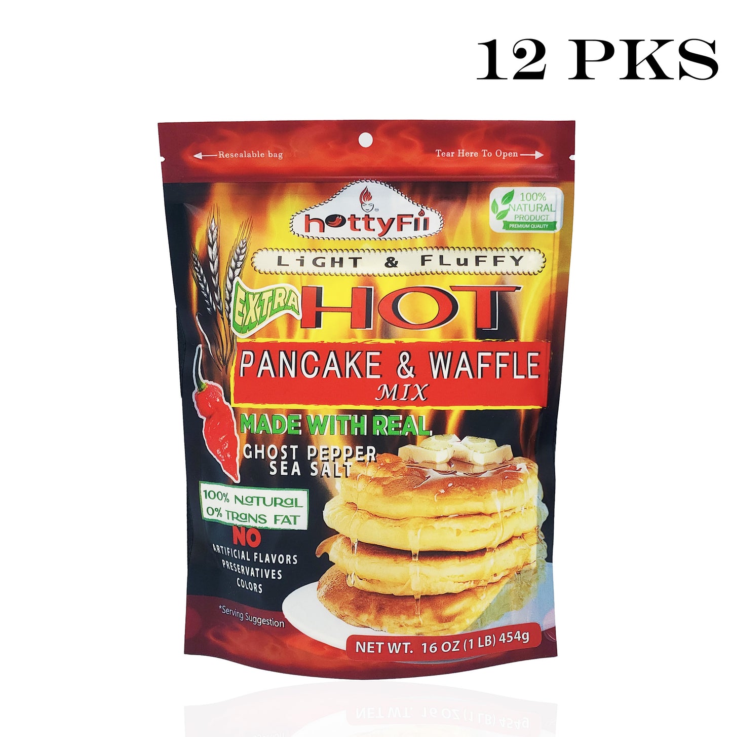 Extra Hot Pancake and Waffle Mix 16 OZ (PACK OF 12)